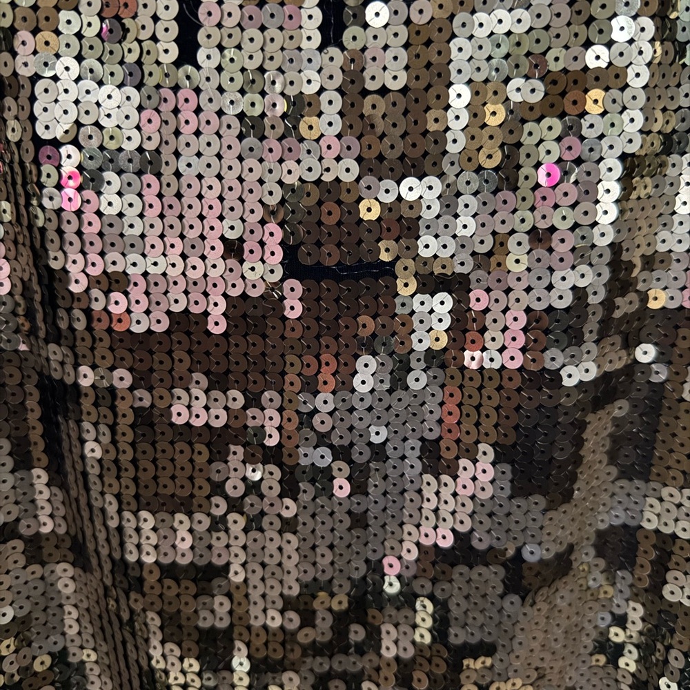 Lane Bryant Sequin Embellished Black and Gold Top - Picture 5 of 5